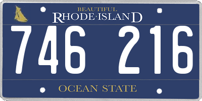 RI license plate 746216