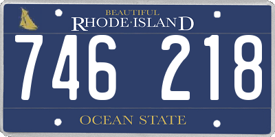 RI license plate 746218