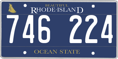 RI license plate 746224