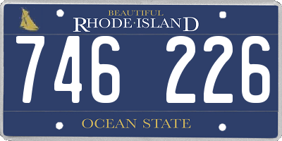 RI license plate 746226