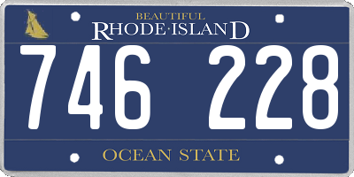 RI license plate 746228