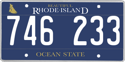 RI license plate 746233