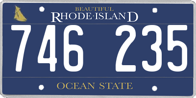 RI license plate 746235