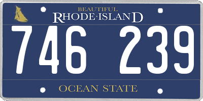 RI license plate 746239