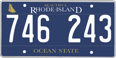 RI license plate 746243