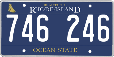 RI license plate 746246