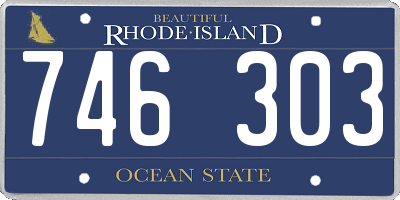 RI license plate 746303