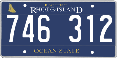 RI license plate 746312