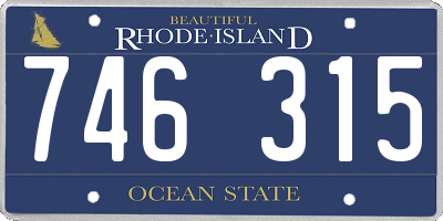 RI license plate 746315