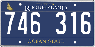 RI license plate 746316