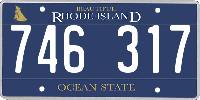 RI license plate 746317