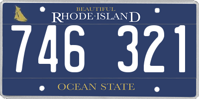 RI license plate 746321