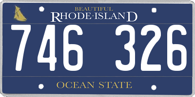 RI license plate 746326
