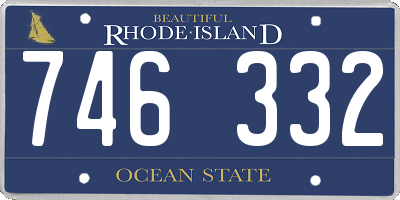 RI license plate 746332