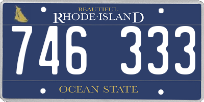 RI license plate 746333
