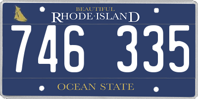 RI license plate 746335