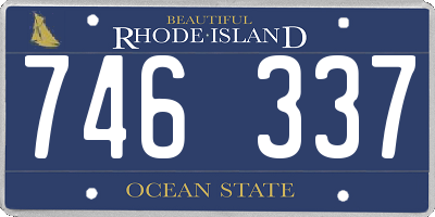 RI license plate 746337