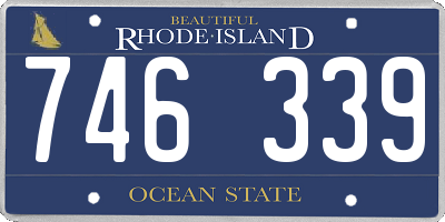 RI license plate 746339