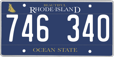 RI license plate 746340