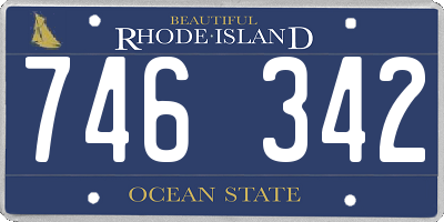 RI license plate 746342