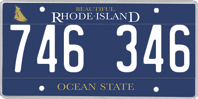 RI license plate 746346