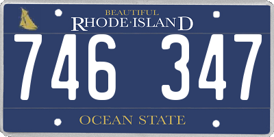 RI license plate 746347