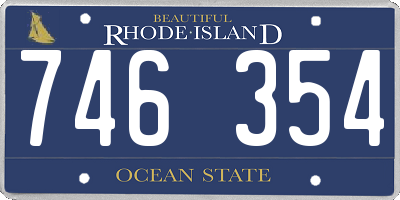 RI license plate 746354