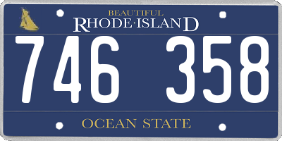 RI license plate 746358