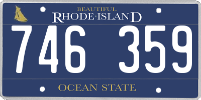 RI license plate 746359