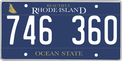 RI license plate 746360