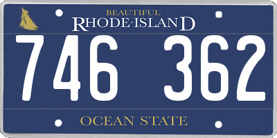 RI license plate 746362
