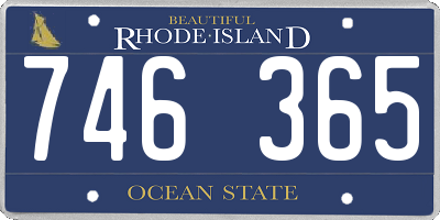 RI license plate 746365