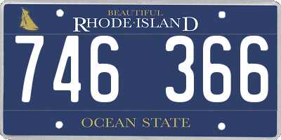 RI license plate 746366