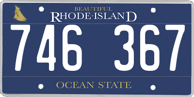 RI license plate 746367