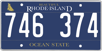 RI license plate 746374