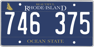 RI license plate 746375