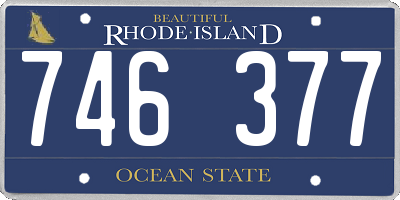 RI license plate 746377