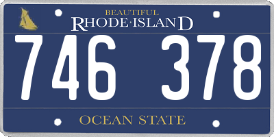 RI license plate 746378