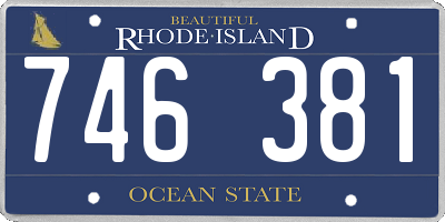 RI license plate 746381