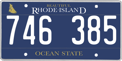 RI license plate 746385