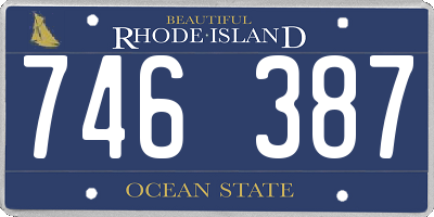RI license plate 746387