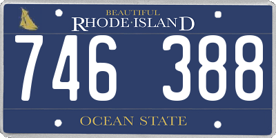RI license plate 746388