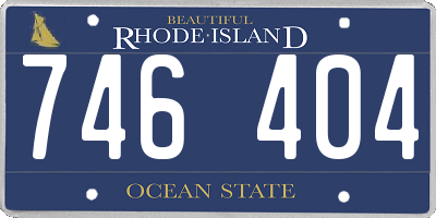 RI license plate 746404