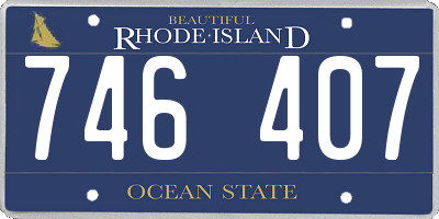 RI license plate 746407