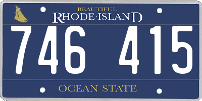 RI license plate 746415