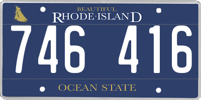 RI license plate 746416