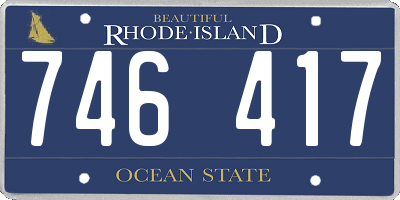 RI license plate 746417
