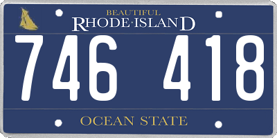 RI license plate 746418