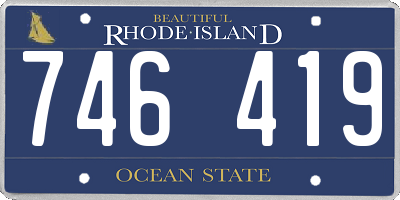 RI license plate 746419