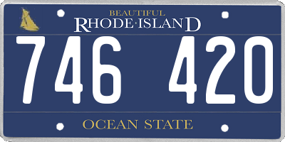 RI license plate 746420